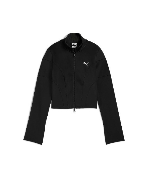 PUMA(プーマ)の「PUMA DARE TO SLIM CROPPED TRACK JACKET(プーマ DARE TO スリム クロップド トラックジャケット)(ブルゾン・レディース・ブラック系・SMALL/MEDIUM/LARGE)」の2枚目の写真