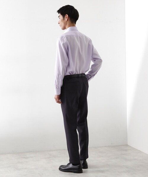 THE SHOP TK （ザ ショップ ティーケー ）の「ドレスヘリンボーンシャツ（ビジネスシャツ・メンズ・オフホワイト/パープル・01/02/03/04）」の9枚目の写真