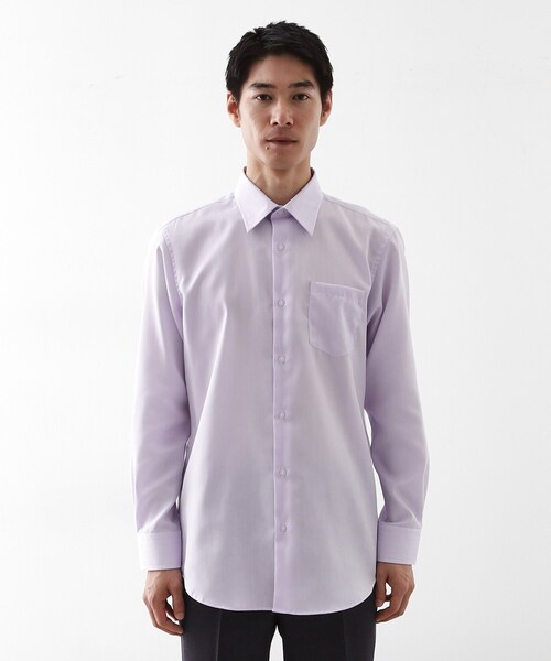 THE SHOP TK （ザ ショップ ティーケー ）の「ドレスヘリンボーンシャツ（ビジネスシャツ・メンズ・オフホワイト/パープル・01/02/03/04）」の11枚目の写真