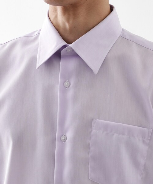 THE SHOP TK （ザ ショップ ティーケー ）の「ドレスヘリンボーンシャツ（ビジネスシャツ・メンズ・オフホワイト/パープル・01/02/03/04）」の14枚目の写真