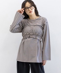 RAGEBLUE | フリルビスチェセット/ウエストタックルーズボーダープルオーバー(Tシャツ/カットソー)