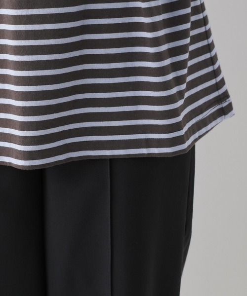 RAGEBLUE（レイジブルー）の「フリルビスチェセット/ウエストタックルーズボーダープルオーバー（Tシャツ/カットソー・レディース・グレー/ダークグレー・FREE）」の14枚目の写真