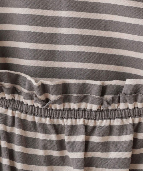 RAGEBLUE（レイジブルー）の「フリルビスチェセット/ウエストタックルーズボーダープルオーバー（Tシャツ/カットソー・レディース・グレー/ダークグレー・FREE）」の18枚目の写真