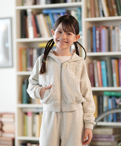 ROXY(ロキシー)の「ROXY/ロキシー ジップアップ パーカー キッズ スウェット フーディー ロゴ 裏毛 セットアップ対応 TZP254616M(パーカー・キッズ・ブラック/グレー・130cm/140cm/150cm)」の10枚目の写真