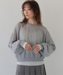 【CLEIO】シアーレイヤードプルオーバー SHEER LAYERED PULLOVER/986-14603