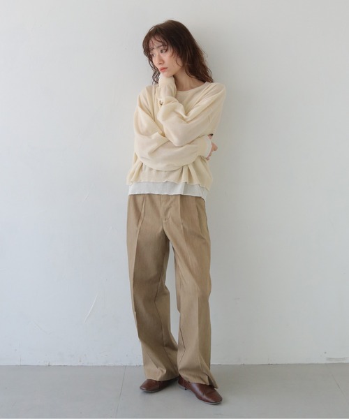 CLEIO(クレイオ)の「【CLEIO】シアーレイヤードプルオーバー SHEER LAYERED PULLOVER/986-14603(ニット/セーター・レディース・アイボリー/グレー/ネイビー・FREE)」の10枚目の写真