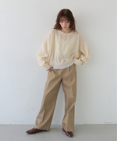 CLEIO(クレイオ)の「【CLEIO】シアーレイヤードプルオーバー SHEER LAYERED PULLOVER/986-14603(ニット/セーター・レディース・アイボリー/グレー/ネイビー・FREE)」の11枚目の写真