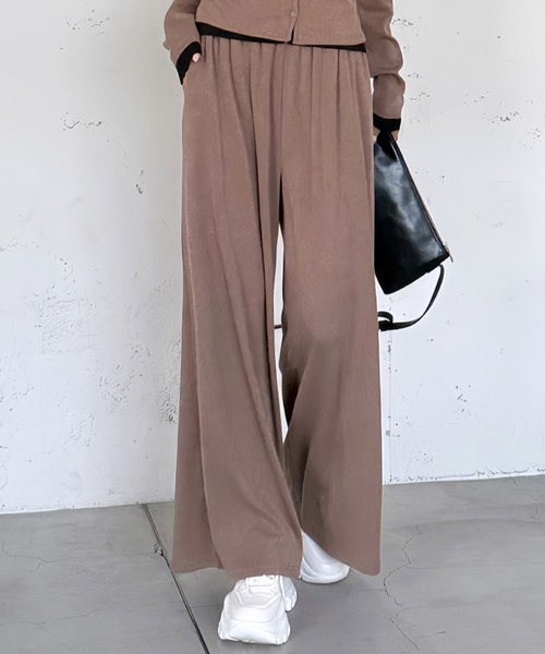 ROYAL PARTY（ロイヤルパーティー）の「カットワイドパンツ（その他パンツ・レディース・グレー/ブラック/ブラウン・FREE）」の3枚目の写真