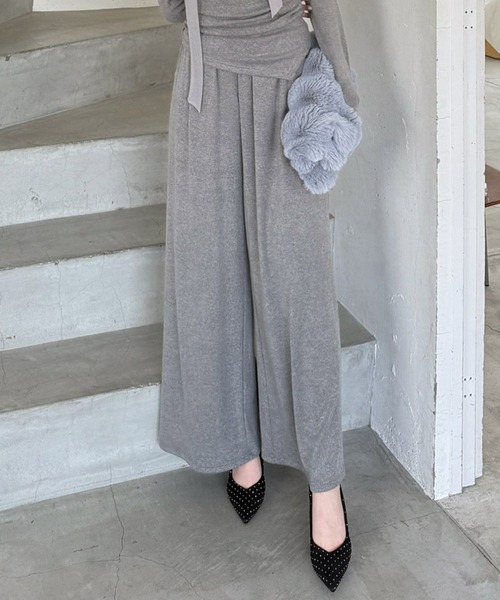 ROYAL PARTY（ロイヤルパーティー）の「カットワイドパンツ（その他パンツ・レディース・グレー/ブラック/ブラウン・FREE）」の2枚目の写真