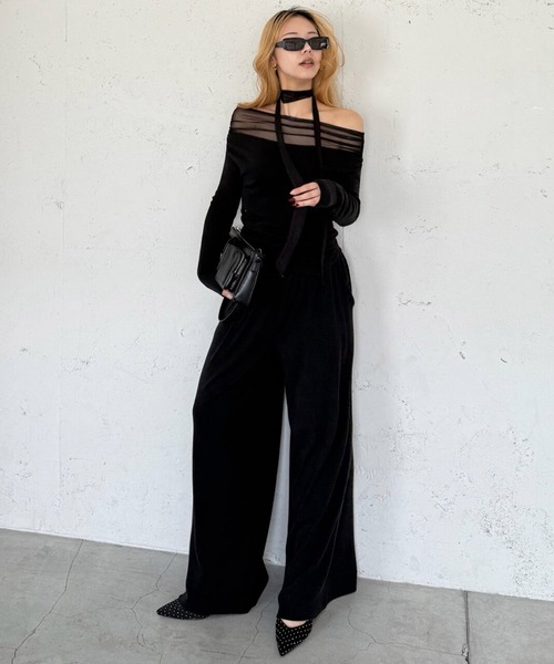 ROYAL PARTY（ロイヤルパーティー）の「カットワイドパンツ（その他パンツ・レディース・グレー/ブラック/ブラウン・FREE）」の17枚目の写真