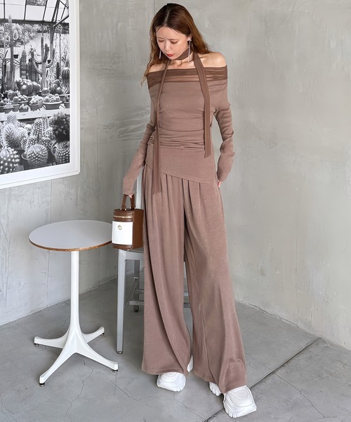 ROYAL PARTY（ロイヤルパーティー）の「カットワイドパンツ（その他パンツ・レディース・グレー/ブラック/ブラウン・FREE）」の22枚目の写真