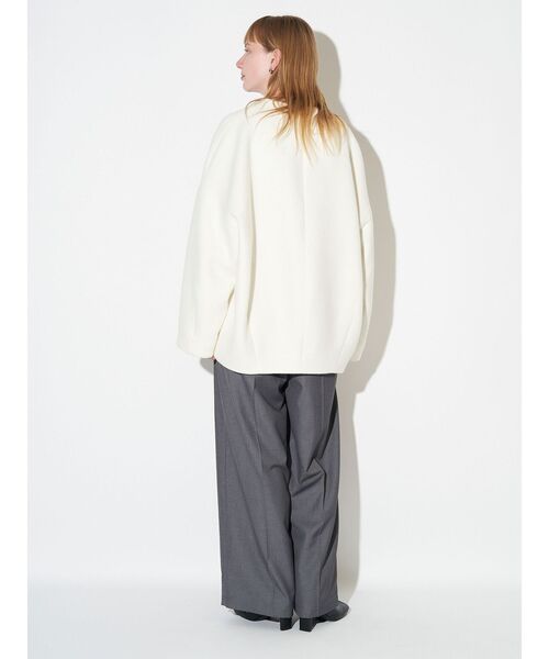フォルムショートウールコート（ノーカラージャケット）｜ELENDEEK