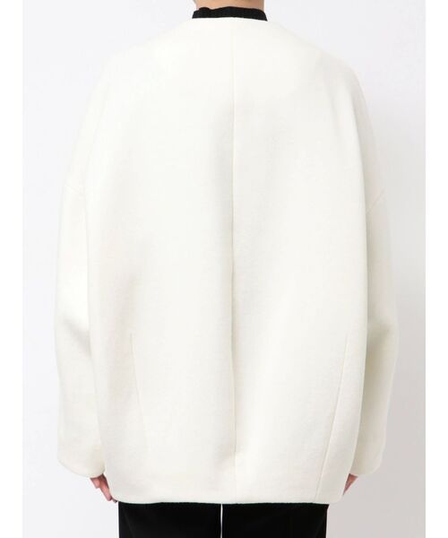 セール】フォルムショートウールコート（ノーカラージャケット