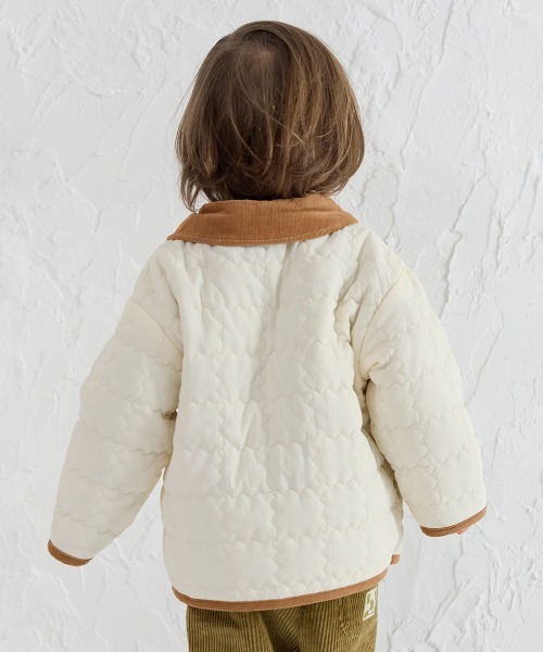 モイモルン　リバーシブルジャケット　（チェロ柄＆襟ボア刺繍）　サイズ110 moimoln ダウンジャケット リバーシブル チェロ柄 えり刺繍 サイズ90