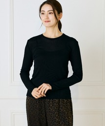 LE SOUK（ルスーク）の「シアーテレコ ロングTシャツ（Tシャツ/カットソー）」