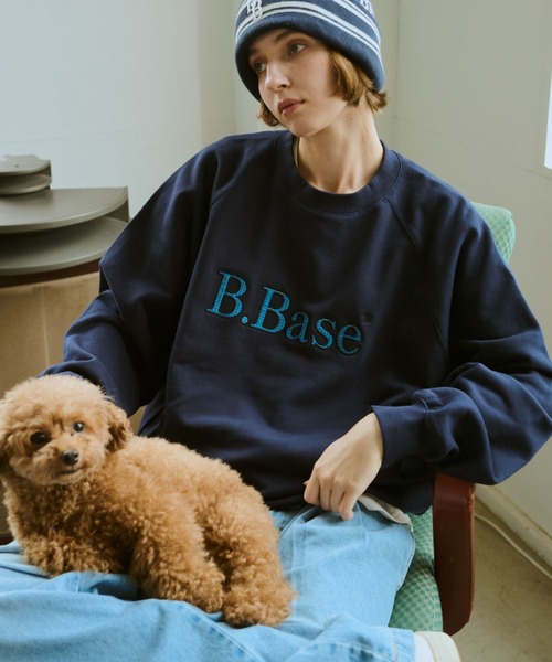 BROKEN BASE(ブロークンベース)の「B.Base Framed Panel Sweat / B.Baseフレームドパネルスウェット(パーカー・メンズ・ネイビー/ブラック/グレー・SMALL/MEDIUM/LARGE)」の3枚目の写真
