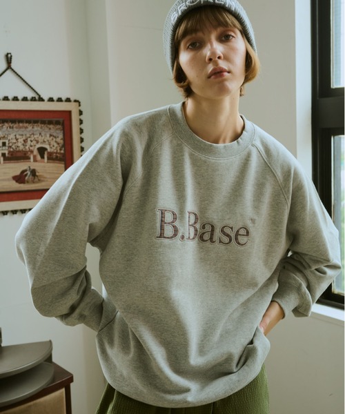 BROKEN BASE(ブロークンベース)の「B.Base Framed Panel Sweat / B.Baseフレームドパネルスウェット(パーカー・メンズ・ネイビー/ブラック/グレー・SMALL/MEDIUM/LARGE)」の2枚目の写真