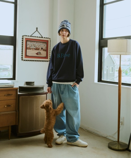 BROKEN BASE(ブロークンベース)の「B.Base Framed Panel Sweat / B.Baseフレームドパネルスウェット(パーカー・メンズ・ネイビー/ブラック/グレー・SMALL/MEDIUM/LARGE)」の17枚目の写真