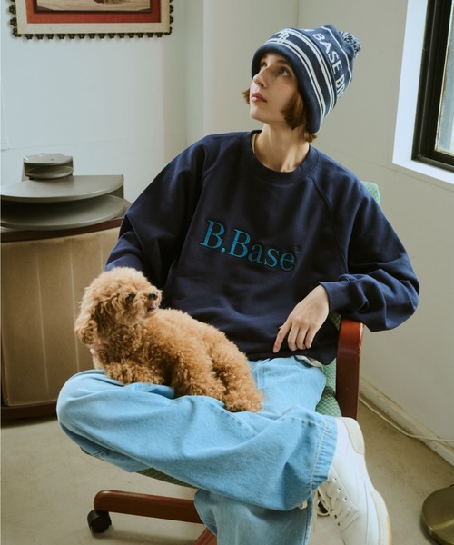 BROKEN BASE(ブロークンベース)の「B.Base Framed Panel Sweat / B.Baseフレームドパネルスウェット(パーカー・メンズ・ネイビー/ブラック/グレー・SMALL/MEDIUM/LARGE)」の19枚目の写真