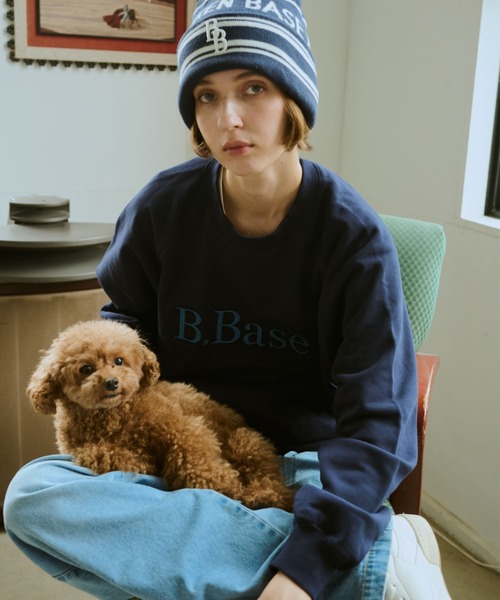 BROKEN BASE(ブロークンベース)の「B.Base Framed Panel Sweat / B.Baseフレームドパネルスウェット(パーカー・メンズ・ネイビー/ブラック/グレー・SMALL/MEDIUM/LARGE)」の9枚目の写真