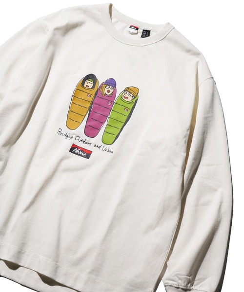 NANGA(ナンガ)の「NANGA / ナンガ ECO HYBRID L/S TEE/3SLB エコハイブリッド ロングスリーブ ティー / 3SLB(Tシャツ/カットソー・メンズ・ホワイト/グリーン/ブラック・MEDIUM/LARGE/X-LARGE)」の2枚目の写真