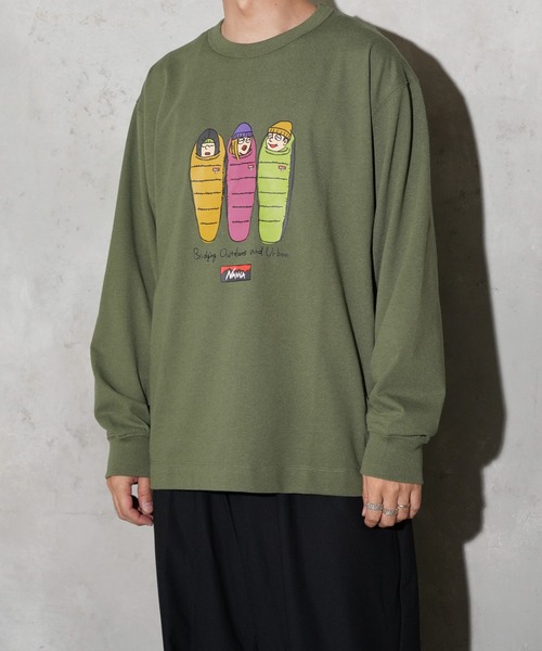 NANGA(ナンガ)の「NANGA / ナンガ ECO HYBRID L/S TEE/3SLB エコハイブリッド ロングスリーブ ティー / 3SLB(Tシャツ/カットソー・メンズ・ホワイト/グリーン/ブラック・MEDIUM/LARGE/X-LARGE)」の3枚目の写真