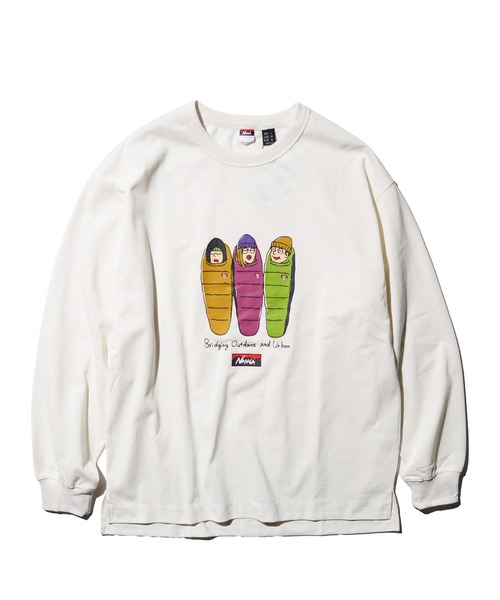 NANGA(ナンガ)の「NANGA / ナンガ ECO HYBRID L/S TEE/3SLB エコハイブリッド ロングスリーブ ティー / 3SLB(Tシャツ/カットソー・メンズ・ホワイト/グリーン/ブラック・MEDIUM/LARGE/X-LARGE)」の6枚目の写真