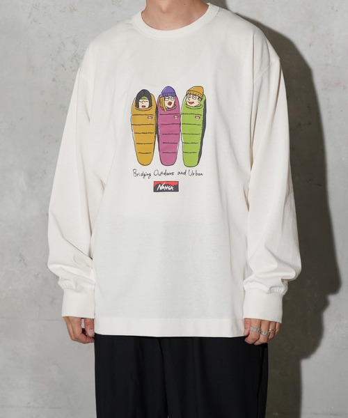 NANGA(ナンガ)の「NANGA / ナンガ ECO HYBRID L/S TEE/3SLB エコハイブリッド ロングスリーブ ティー / 3SLB(Tシャツ/カットソー・メンズ・ホワイト/グリーン/ブラック・MEDIUM/LARGE/X-LARGE)」の4枚目の写真
