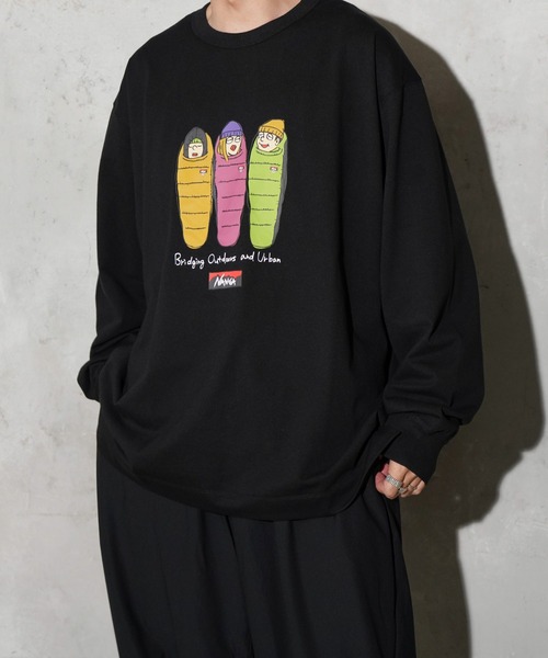 NANGA(ナンガ)の「NANGA / ナンガ ECO HYBRID L/S TEE/3SLB エコハイブリッド ロングスリーブ ティー / 3SLB(Tシャツ/カットソー・メンズ・ホワイト/グリーン/ブラック・MEDIUM/LARGE/X-LARGE)」の5枚目の写真