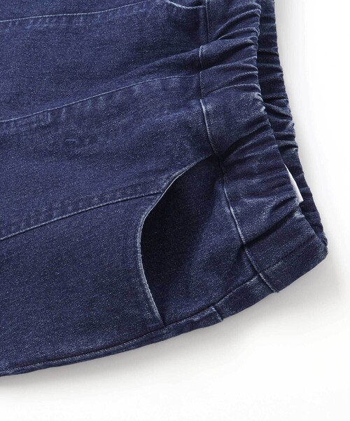 SLAP SLIP（スラップスリップ）の「キラキラプリント裾レースデニムツイルパンツ(90~130cm)（デニムパンツ・キッズ・ネイビー/パープル・110cm/120cm/90cm/100cm/130cm）」の3枚目の写真