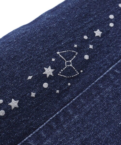 SLAP SLIP（スラップスリップ）の「キラキラプリント裾レースデニムツイルパンツ(90~130cm)（デニムパンツ・キッズ・ネイビー/パープル・110cm/120cm/90cm/100cm/130cm）」の16枚目の写真