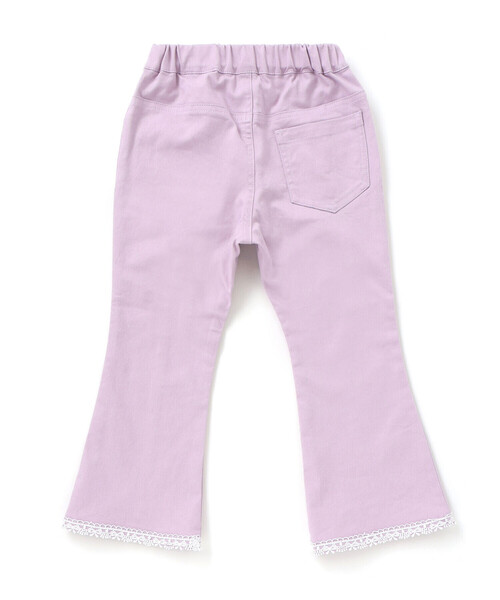 SLAP SLIP（スラップスリップ）の「キラキラプリント裾レースデニムツイルパンツ(90~130cm)（デニムパンツ・キッズ・ネイビー/パープル・110cm/120cm/90cm/100cm/130cm）」の6枚目の写真