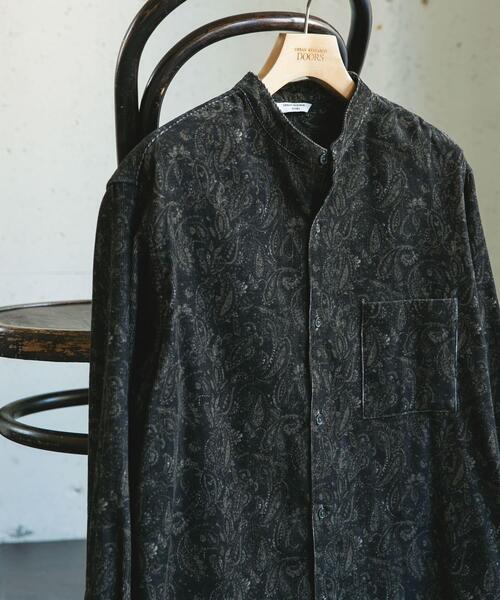 セール】『UR TECH』コーデュロイバンドカラーシャツ（シャツ/ブラウス