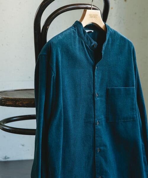 セール】『UR TECH』コーデュロイバンドカラーシャツ（シャツ/ブラウス