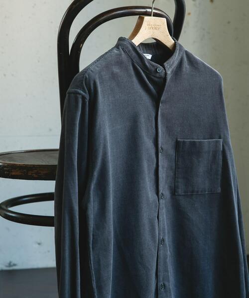 セール】『UR TECH』コーデュロイバンドカラーシャツ（シャツ/ブラウス