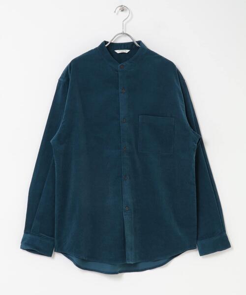 セール】『UR TECH』コーデュロイバンドカラーシャツ（シャツ/ブラウス