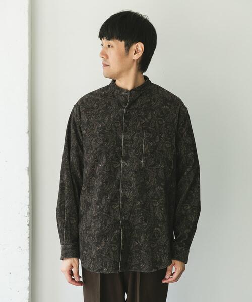 セール】『UR TECH』コーデュロイバンドカラーシャツ（シャツ/ブラウス