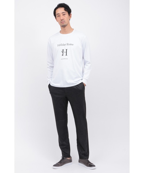 HIGH STREET(ハイストリート)の「フェイクスエードプリントイージーパンツ(スウェットパンツ・メンズ・ベージュ/チャコールグレー/ブラック・MEDIUM/LARGE/LL)」の4枚目の写真