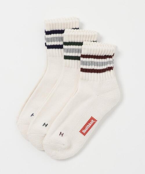 ITEMS URBANRESEARCH(アイテムズ アーバンリサーチ)の「Healthknit 3Line シンカー ミドルソックス 3P(ソックス/靴下・メンズ・その他1・-)」の2枚目の写真