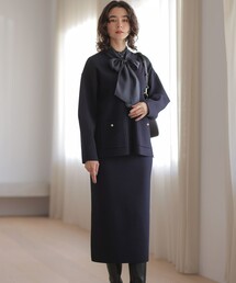 組曲　クミキョク　160cm  ジャケット・スカート　✳︎ブラウスはおまけ 組曲（KUMIKYOKU） クミキョク ひざ丈 スカート 無地 裏地付き