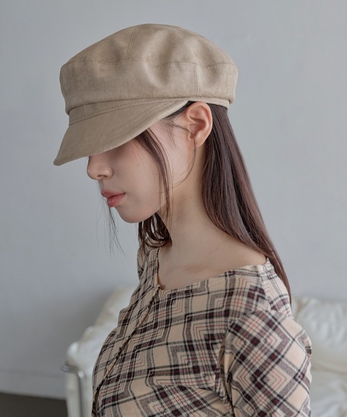 UNE MANSION（ユヌマンション）の「ニューロライマドロススエードキャスケット帽子（キャップ・レディース・ベージュ/ブラウン/ブラック・ONE SIZE）」の13枚目の写真