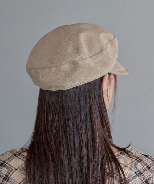 UNE MANSION（ユヌマンション）の「ニューロライマドロススエードキャスケット帽子（キャップ・レディース・ベージュ/ブラウン/ブラック・ONE SIZE）」の9枚目の写真