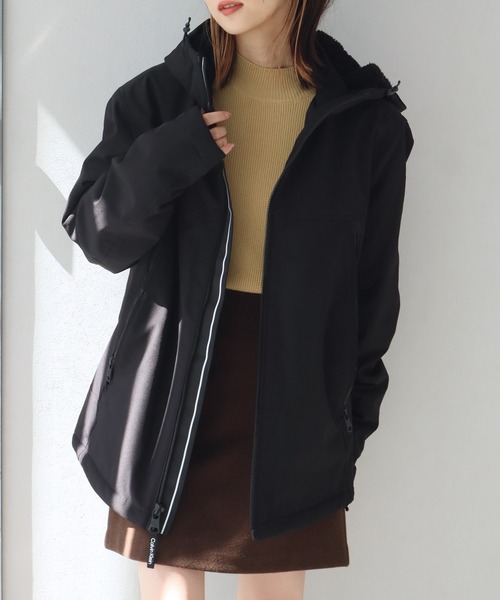 Calvin Klein(カルバン・クライン)の「【Calvin Klein/カルバンクライン】FauxSherpa-Lined Soft-Shell Hooded Jacket/裏ボア ソフトシェル フーデットジャケット(その他アウター・メンズ・ブラック・M/L/S/XL)」の4枚目の写真