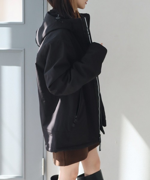 Calvin Klein(カルバン・クライン)の「【Calvin Klein/カルバンクライン】FauxSherpa-Lined Soft-Shell Hooded Jacket/裏ボア ソフトシェル フーデットジャケット(その他アウター・メンズ・ブラック・M/L/S/XL)」の7枚目の写真