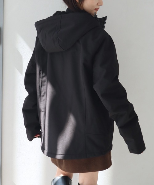 Calvin Klein(カルバン・クライン)の「【Calvin Klein/カルバンクライン】FauxSherpa-Lined Soft-Shell Hooded Jacket/裏ボア ソフトシェル フーデットジャケット(その他アウター・メンズ・ブラック・M/L/S/XL)」の8枚目の写真