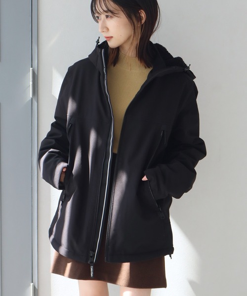 Calvin Klein(カルバン・クライン)の「【Calvin Klein/カルバンクライン】FauxSherpa-Lined Soft-Shell Hooded Jacket/裏ボア ソフトシェル フーデットジャケット(その他アウター・メンズ・ブラック・M/L/S/XL)」の2枚目の写真