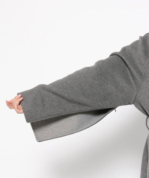 HARE（ハレ）の「ソデアキミドルリバーコート(HARE)（チェスターコート・レディース・グレー/ブラック・FREE）」の13枚目の写真