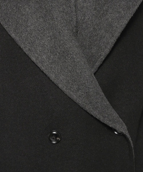 HARE（ハレ）の「ソデアキミドルリバーコート(HARE)（チェスターコート・レディース・グレー/ブラック・FREE）」の4枚目の写真