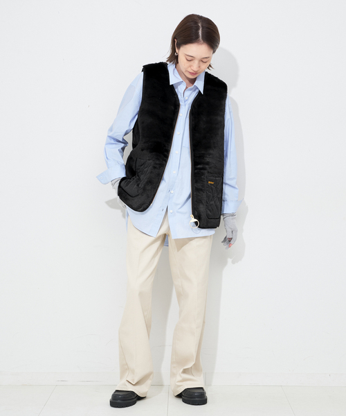 Barbour(バブアー)の「Barbour/バブアー KARIN FAUX FUR GILET LGI0201(その他アウター・レディース・ブラック・FREE)」の3枚目の写真