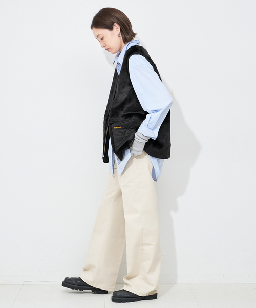 Barbour(バブアー)の「Barbour/バブアー KARIN FAUX FUR GILET LGI0201(その他アウター・レディース・ブラック・FREE)」の4枚目の写真
